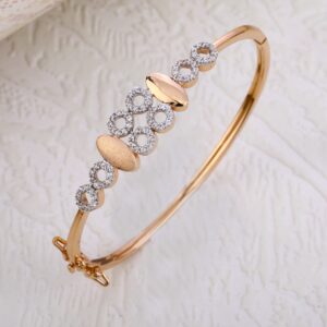 18KT Rose Gold CZ Women's Kada Bracelet  RLKB233