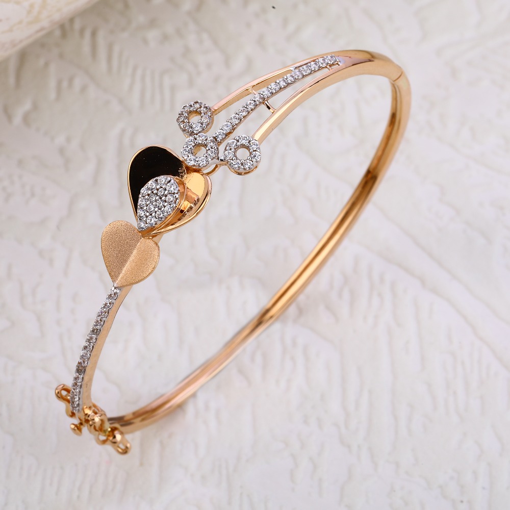 18KT Rose Gold Hallmark Gorgeous Kada Bracelet  RLKB231