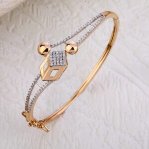 18KT Rose Gold Hallmark Delicate Kada Bracelet  RLKB228