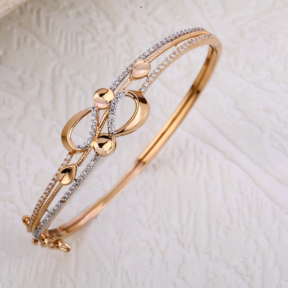 18KT Rose Gold Hallmark Kada Bracelet  RLKB225