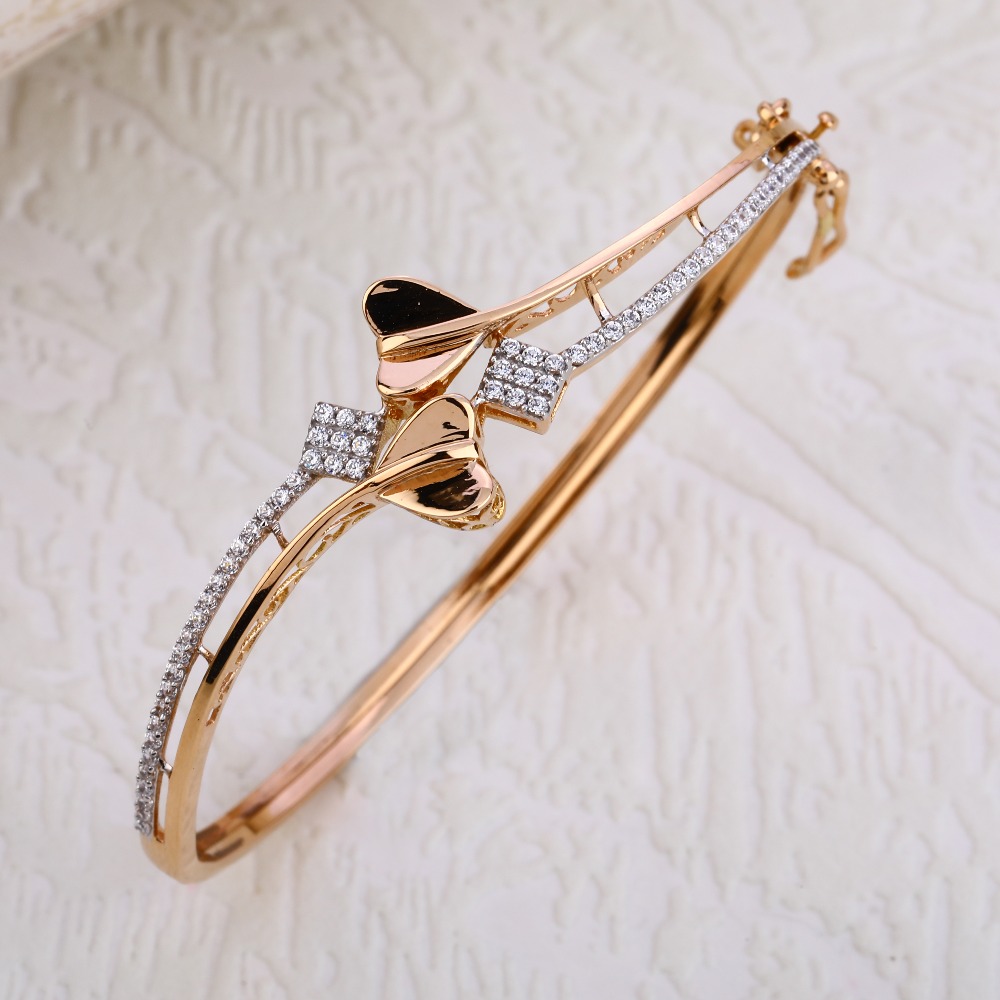 750 CZ  Rose Gold Ladies kada RLKB217
