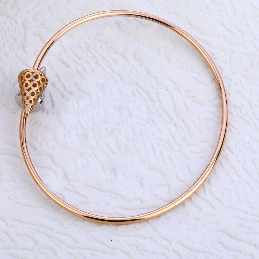 750 Rose Gold Ladies Fancy Kada Bracelet RLKB268 - Image 2