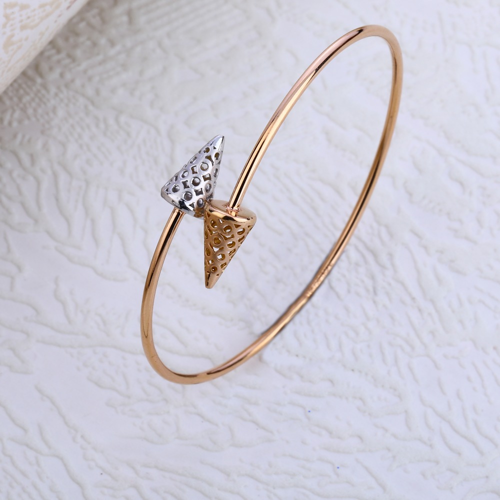 750 Rose Gold Ladies Fancy  Kada Bracelet RLKB268