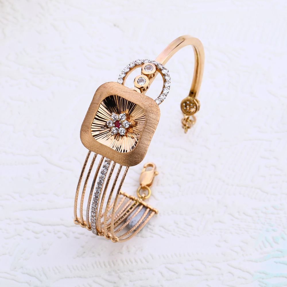 750 Rose Gold Ladies Kada Bracelet RLKB158