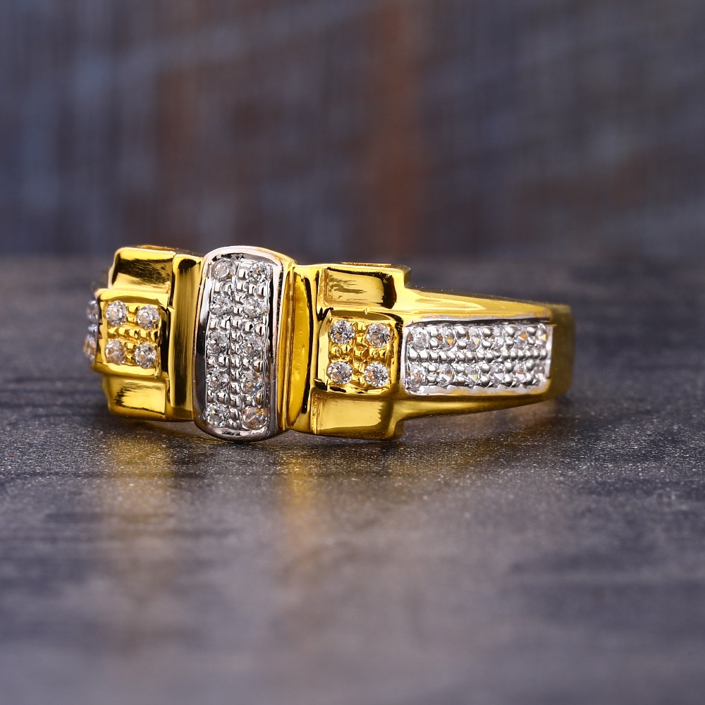 22KT CZ Gold Classic Hallmark Gentlemen's Ring MR761