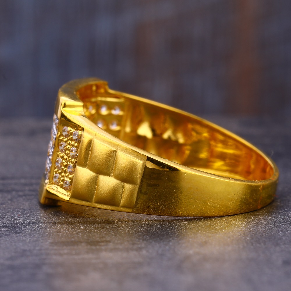 916 CZ Gold Gorgeous Men's Ring MR758 - Image 2