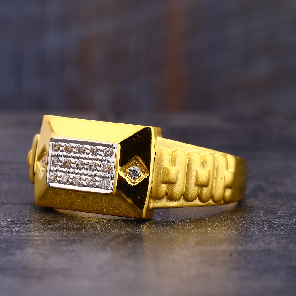 916 CZ Gold exclusive Men's Ring MR756