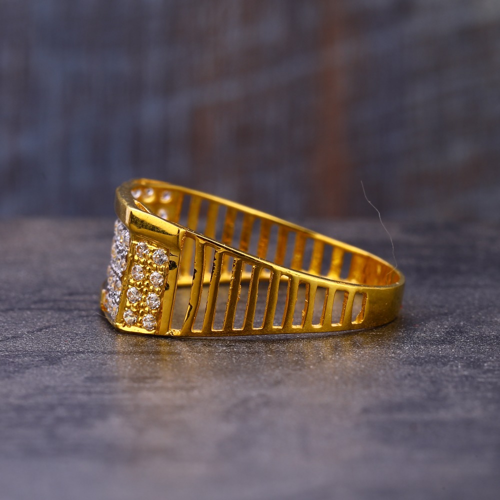 916 CZ Gold men's Ring MR752 - Image 2