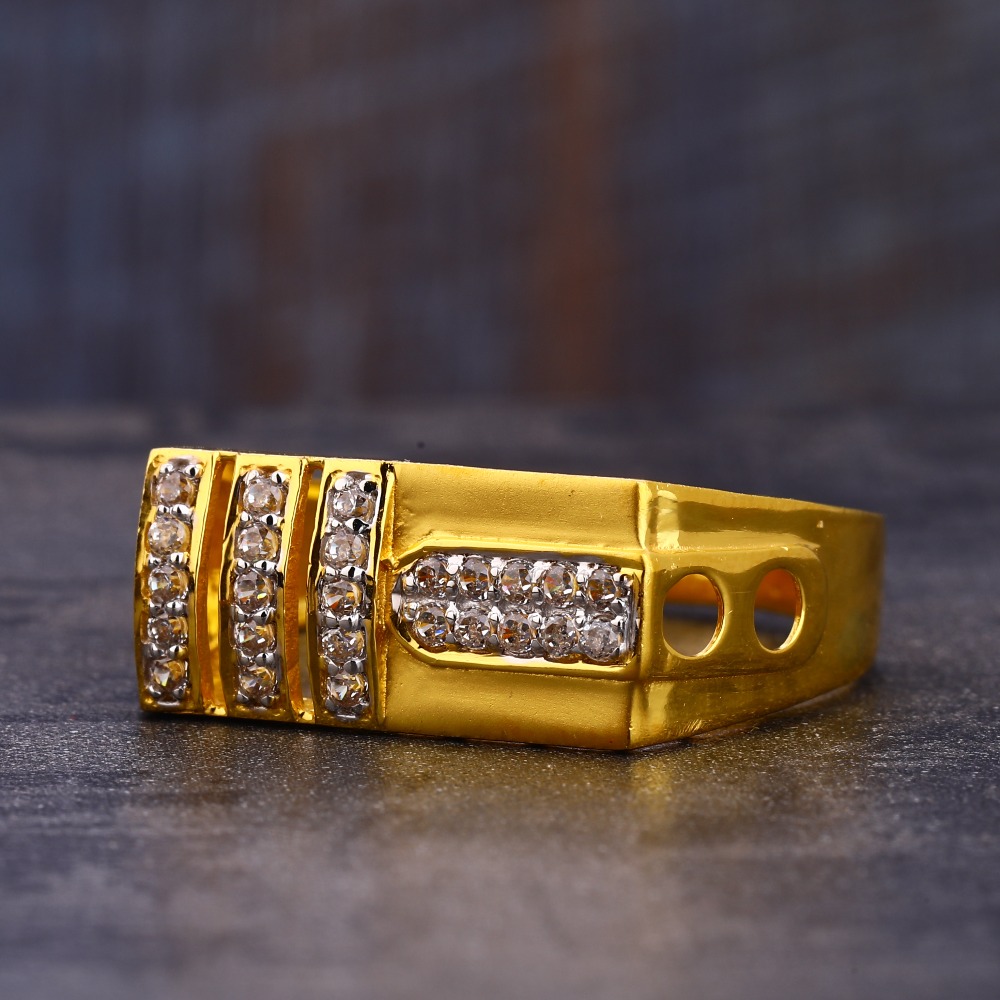 916 Gold  Hallmark CZ Men's  Ring MR728