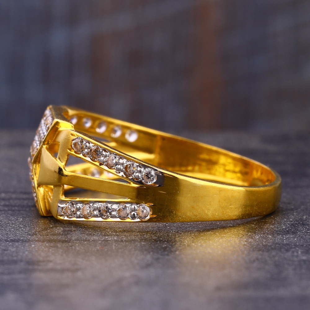 22CT CZ exclusive Gold Men's Ring MR716 - Image 2