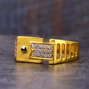 22CT CZ Gold exclusive Hallmark Gentlemen's Ring MR821