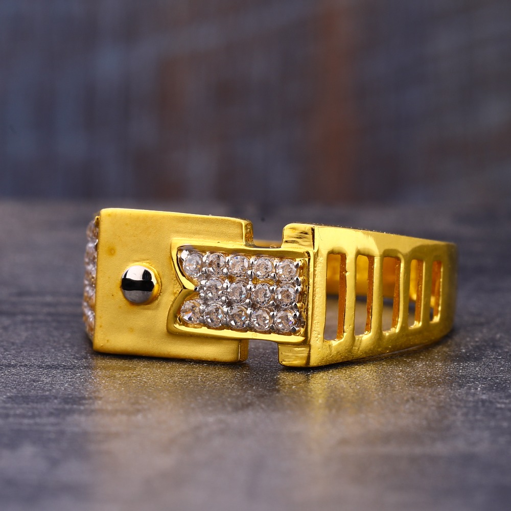 22CT CZ Gold exclusive Hallmark Gentlemen's Ring MR821