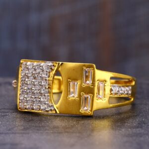 22KT CZ Gold exclusive Men's Ring MR813