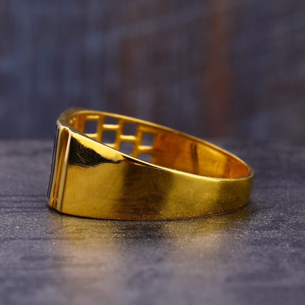 22KT CZ Gold Designer Men's Ring MR811 - Image 2