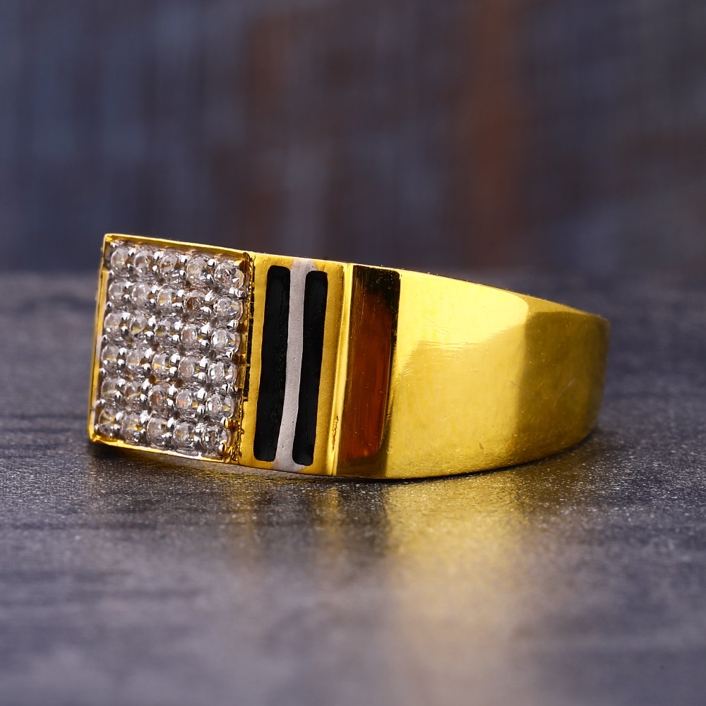 22KT CZ Gold  Designer Men's Ring MR811