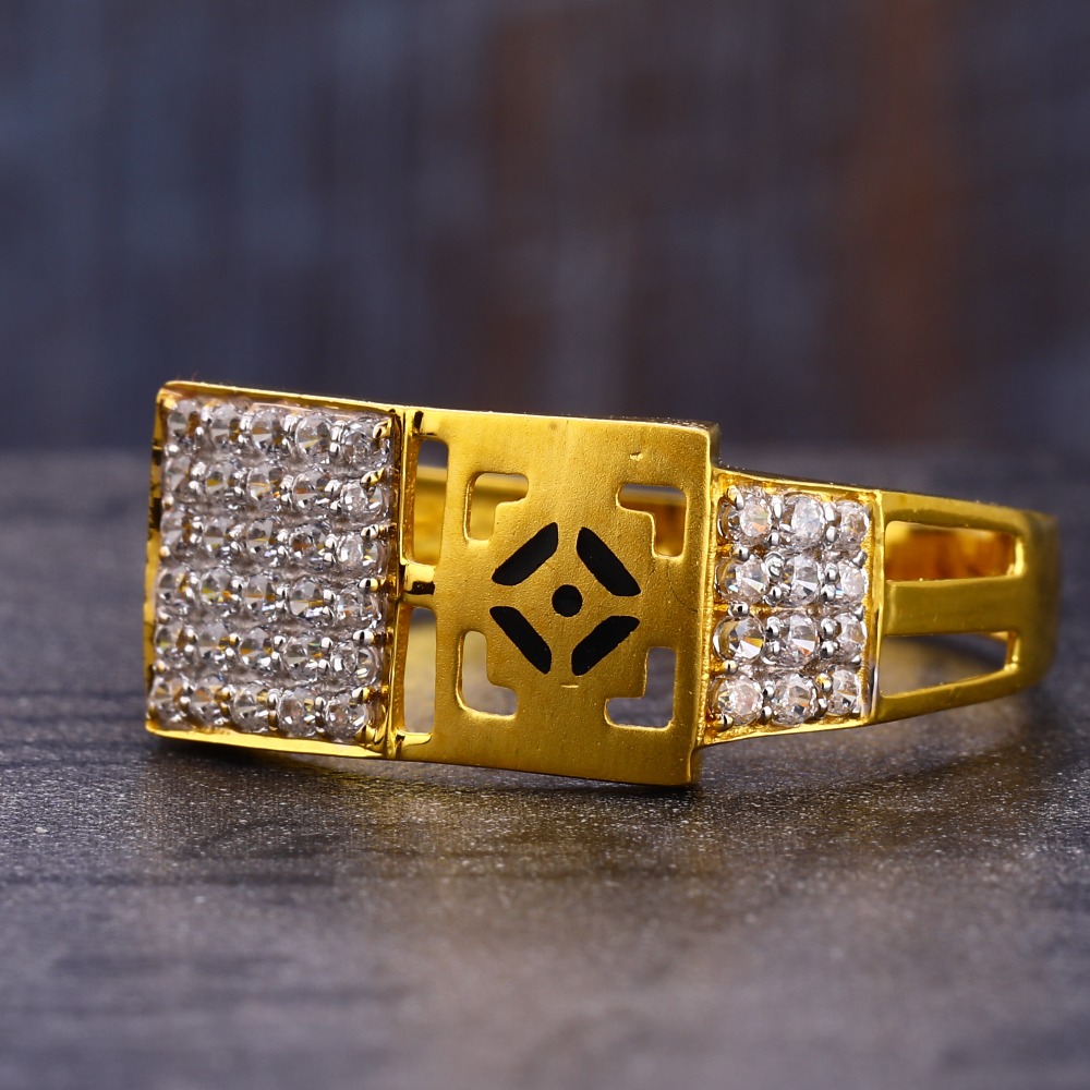 22KT CZ Gold Men's Ring MR809