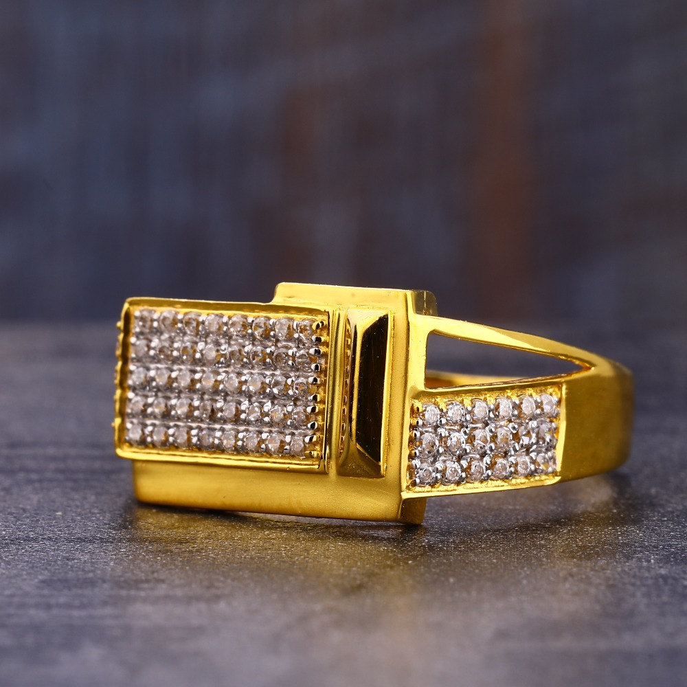 22KT Gold Hallmark CZ men's Ring MR801