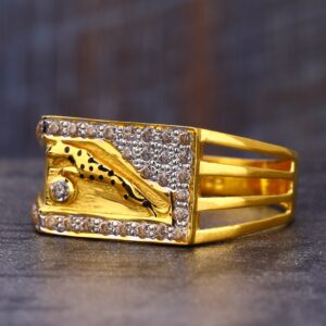 916 Gold Men's Hallmark Classic CZ  Ring MR787
