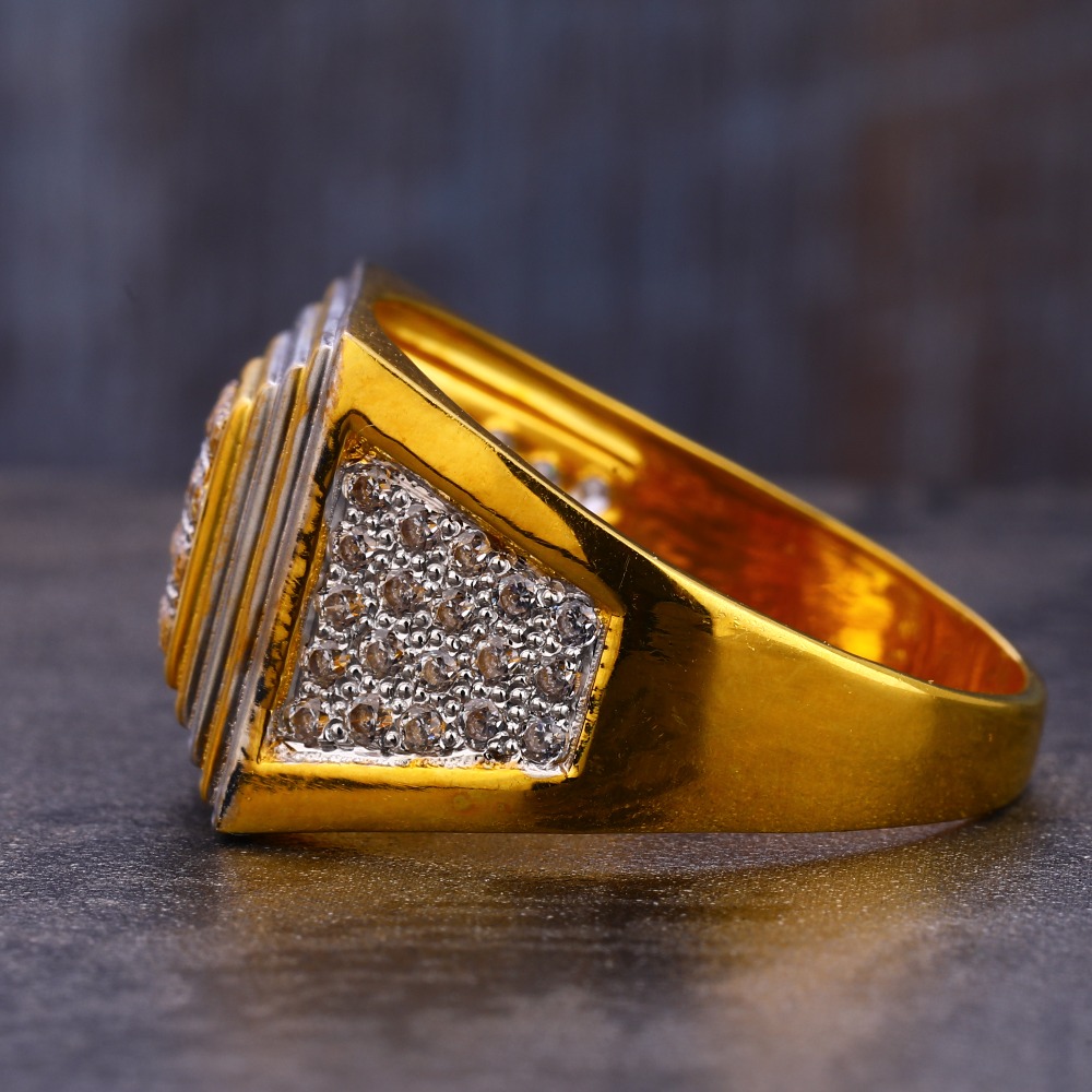 916 Gold CZ Hallmark exclusive Gentlemen's Ring MR782 - Image 2