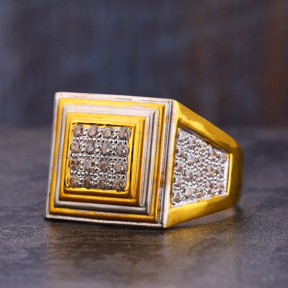 916 Gold CZ Hallmark exclusive Gentlemen's Ring MR782