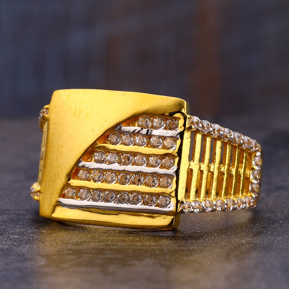 916 Gold CZ Hallmark Classic Gentlemen's  Ring MR779