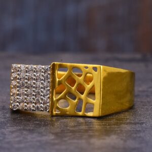 916 Gold CZ Men's stylish Ring MR777