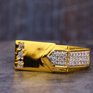 916 gold cz men's delicate ring mr773