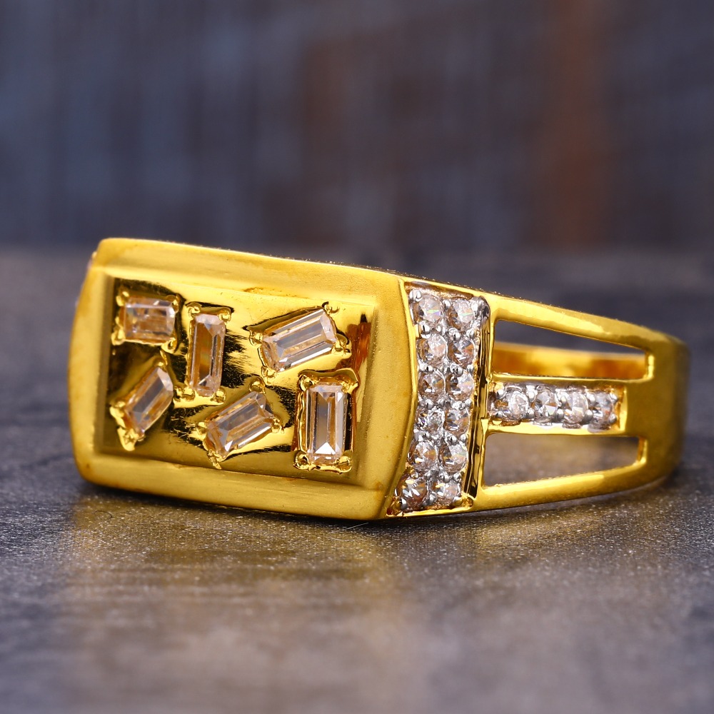 916 gold cz men's ring mr770