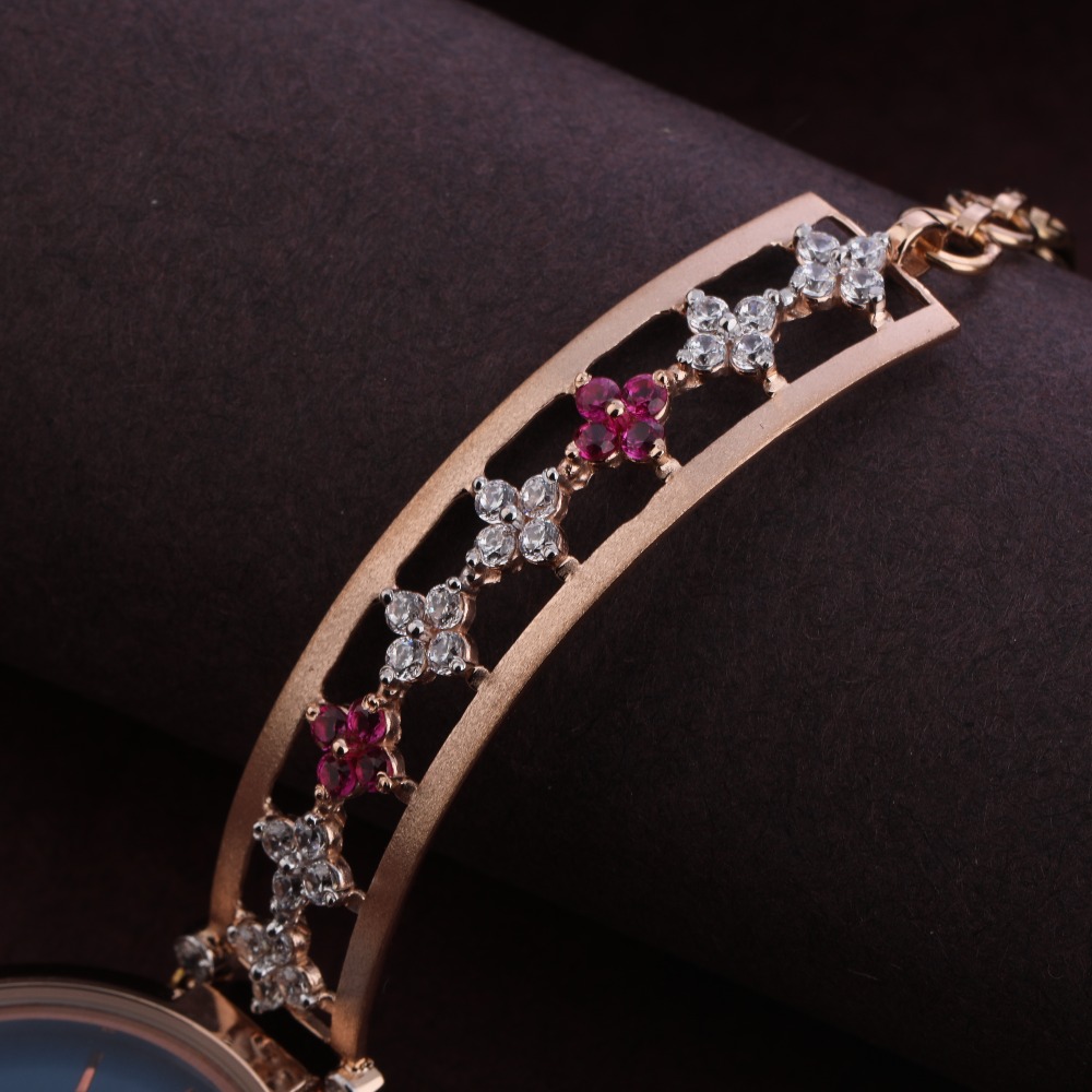 18KT Rose Gold CZ Hallmark stylish Watch RLW305 - Image 3