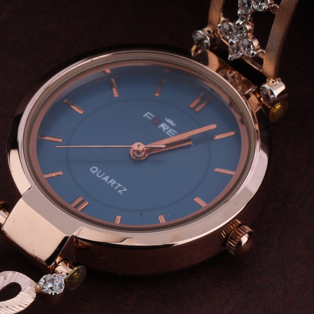 18KT Rose Gold CZ Hallmark stylish Watch RLW305 - Image 2