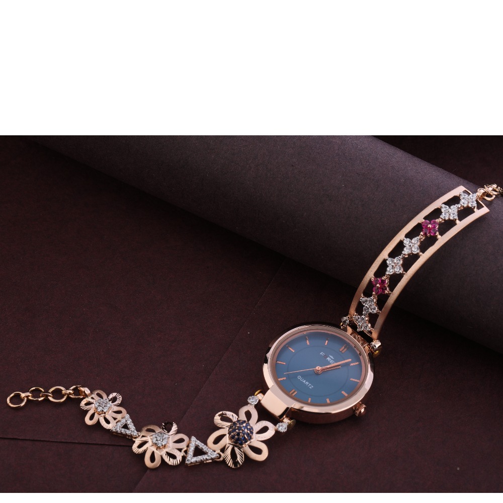 18KT Rose Gold CZ Hallmark stylish  Watch RLW305