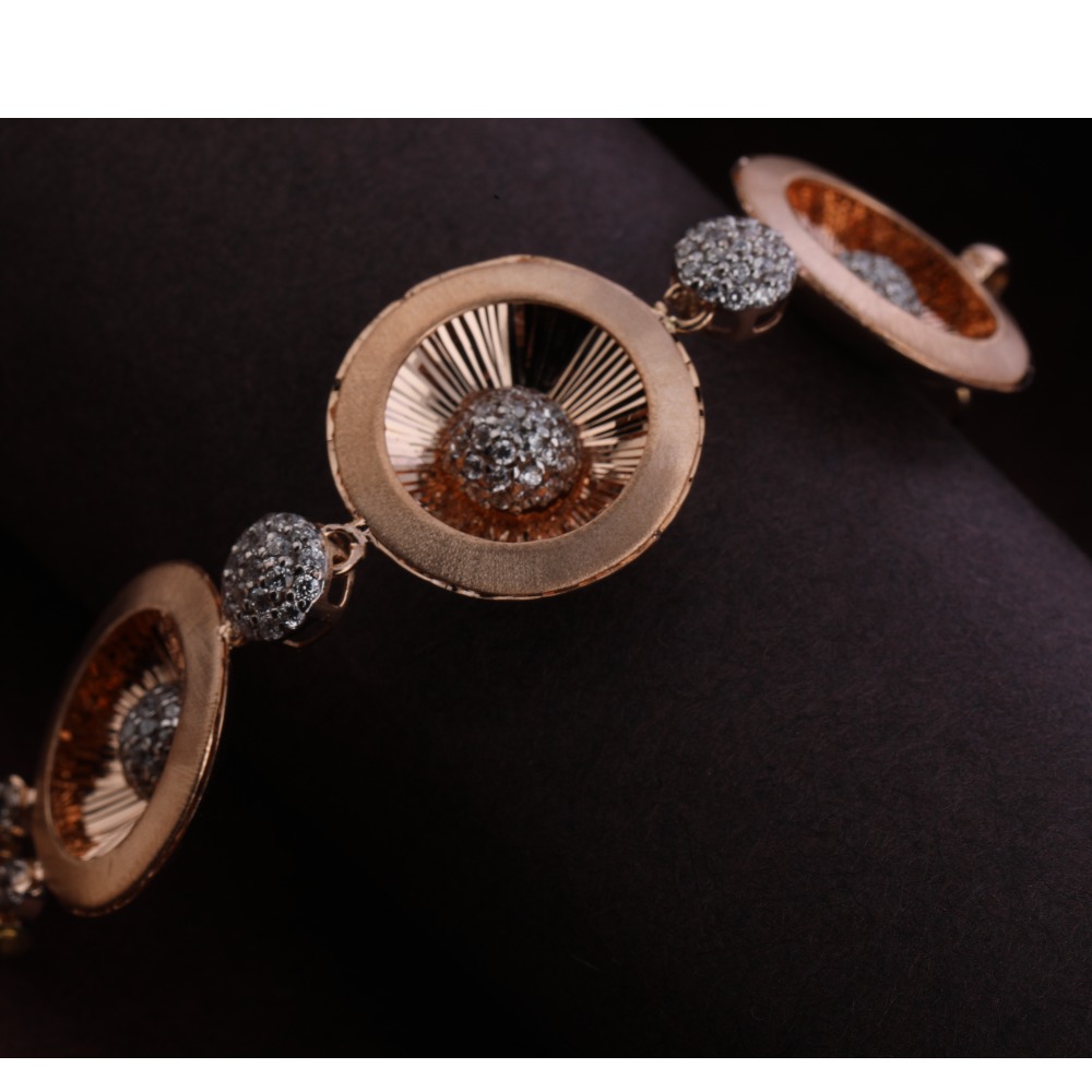 750 Rose Gold Gorgeous CZ Ladies Watch RLW298 - Image 3