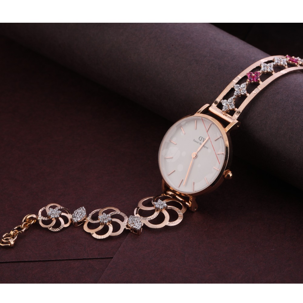 750 Rose Gold exclusive CZ Ladies Watch RLW296