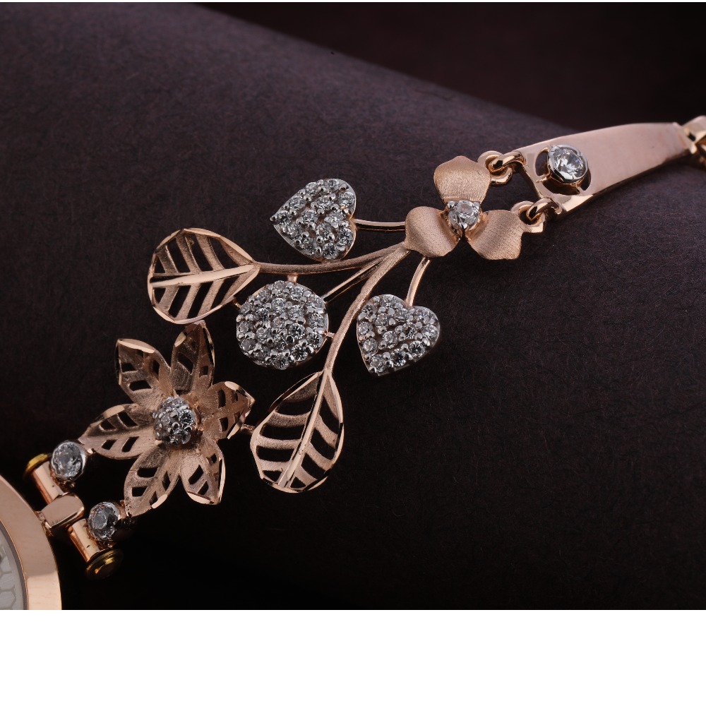 750 Rose Gold Classic CZ Ladies Watch RLW293 - Image 3