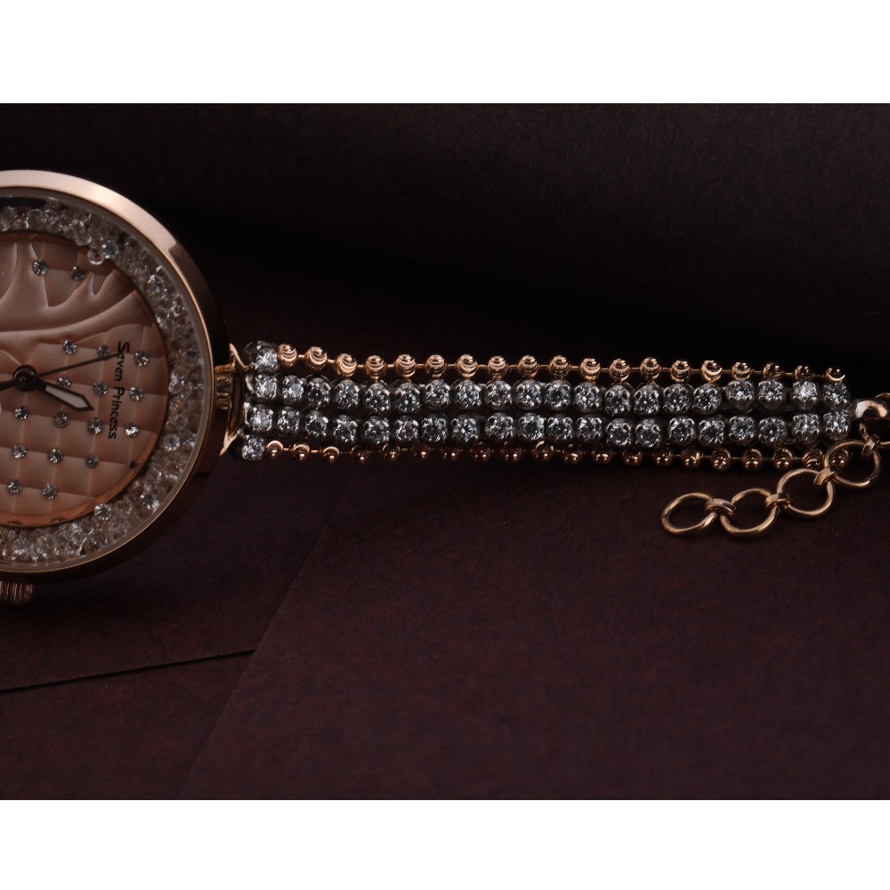 750 Rose Gold CZ Ladies Watch RLW292 - Image 3
