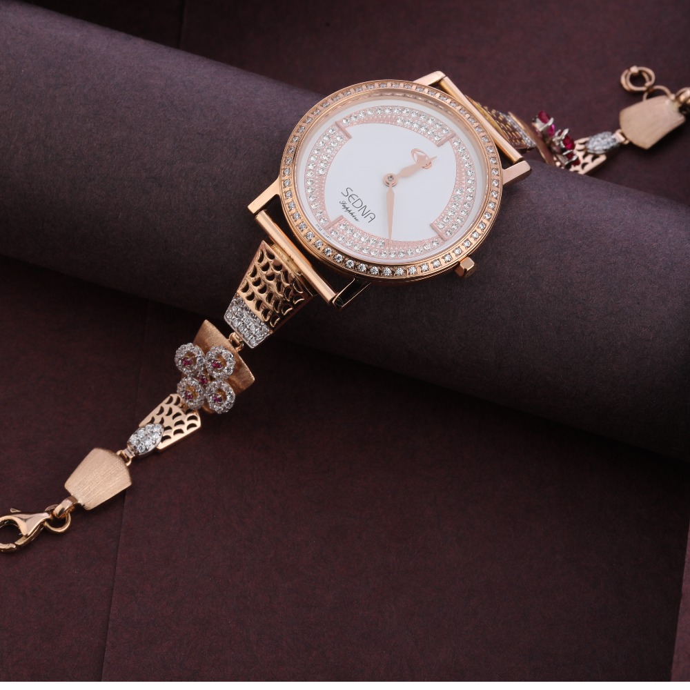 750 Rose Gold Women's  Designer Hallmark Watch RLW286