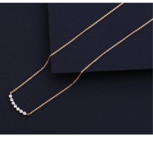 18KT Rose Gold Delicate Necklace Tanmaniya RTM215