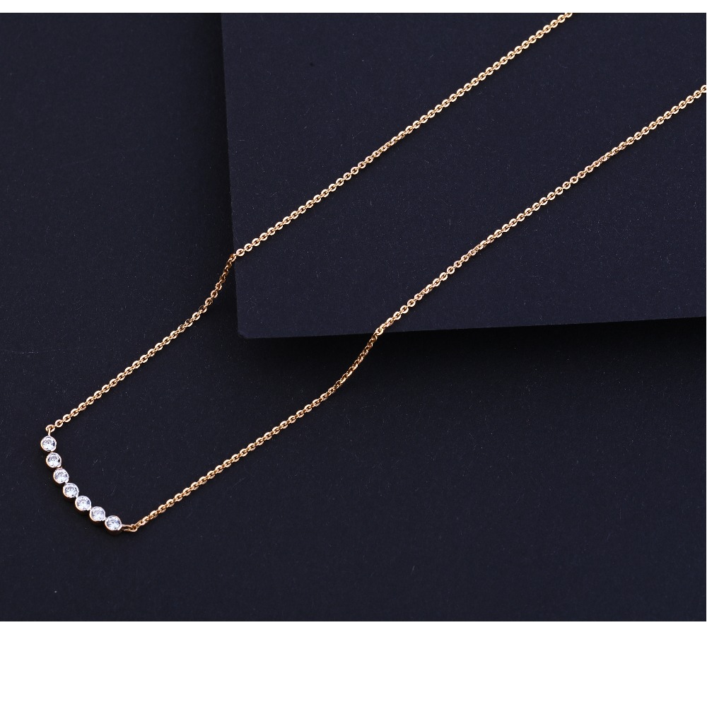 18KT Rose Gold Delicate Necklace Tanmaniya RTM215