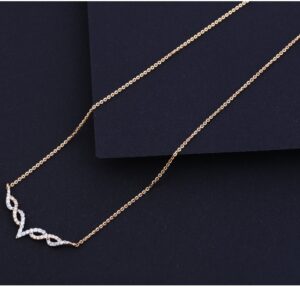 18KT Rose Gold Designer Necklace Tanmaniya RTM214