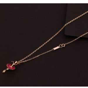 18KT Rose Gold  Delicate Ladies Tanmaniya Necklace  RTM173
