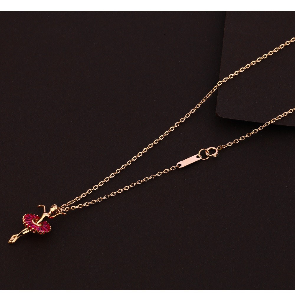 18KT Rose Gold  Delicate Ladies Tanmaniya Necklace  RTM173