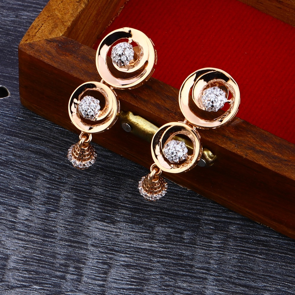 18KT Rose Gold Stylish Hallmark Necklace Set RN192 - Image 2