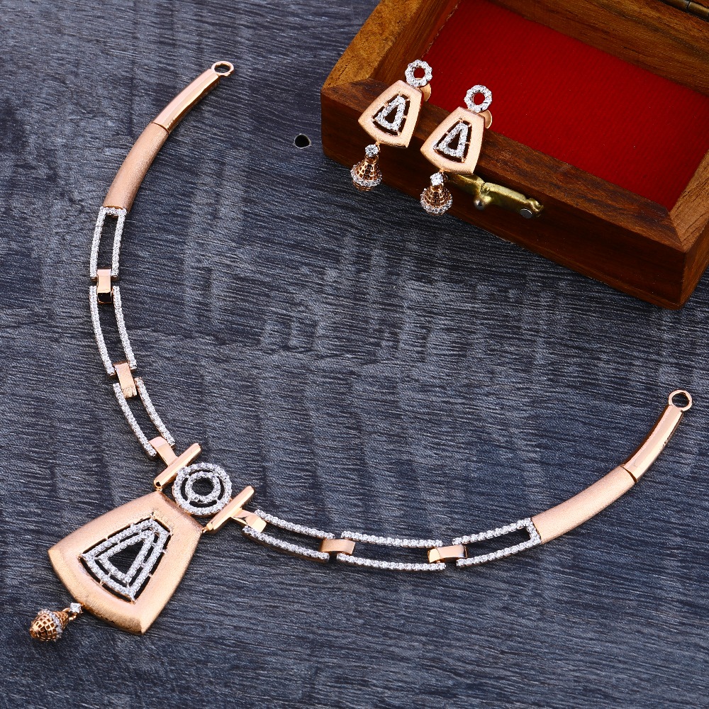 18KT Rose Gold  Gorgeous Hallmark Necklace Set RN191