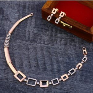 18KT Rose Gold  Delicate Hallmark Necklace Set RN188
