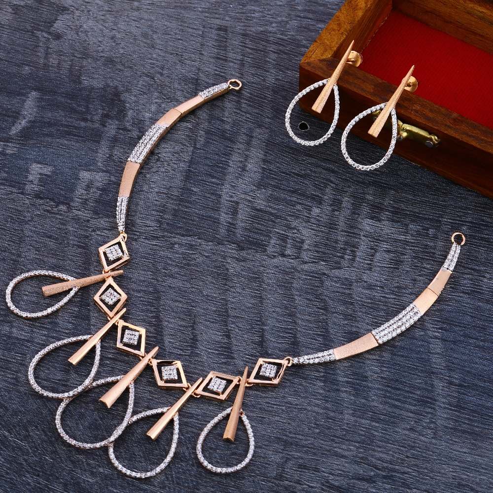 18KT Rose Gold Hallmark Necklace Set RN185