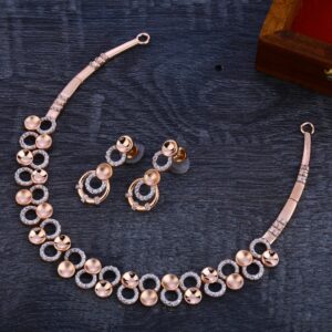 18KT Rose Gold  Exclusive Hallmark Necklace Set RN189