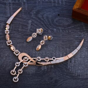 750 Rose Gold  Exclusive Women's Necklace Set RN184