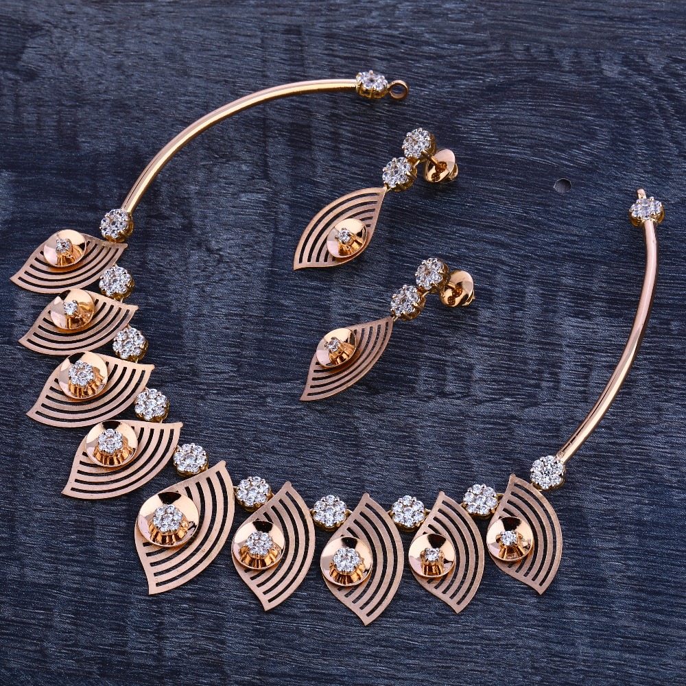 750 Rose Gold Hallmark exclusive Necklace Set RN209