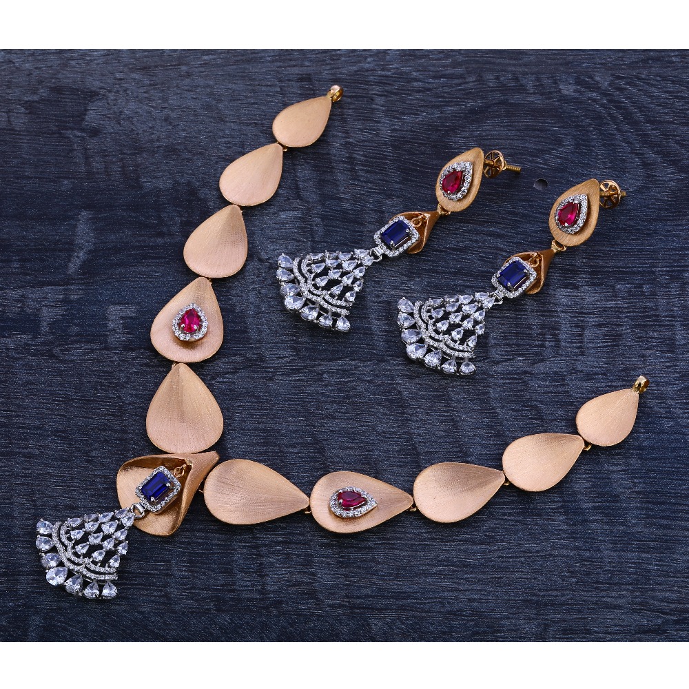 750 Rose Gold Hallmark Classic Women's Necklace Set RN205