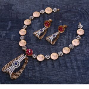 750 Rose Gold Classic  Necklace Set RN197